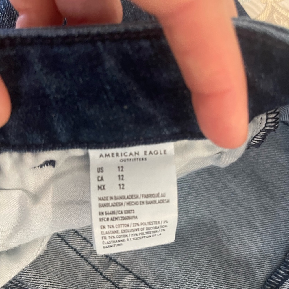 American Eagle Dark Blue Denim Shorts